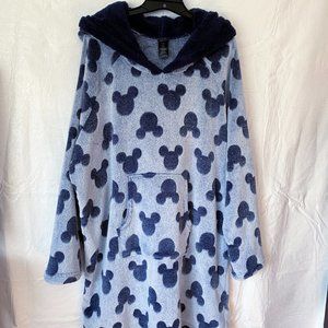 Disney Mickey Mouse Oversized Hoodie Fleece Sweatshirt Robe XXL Blue